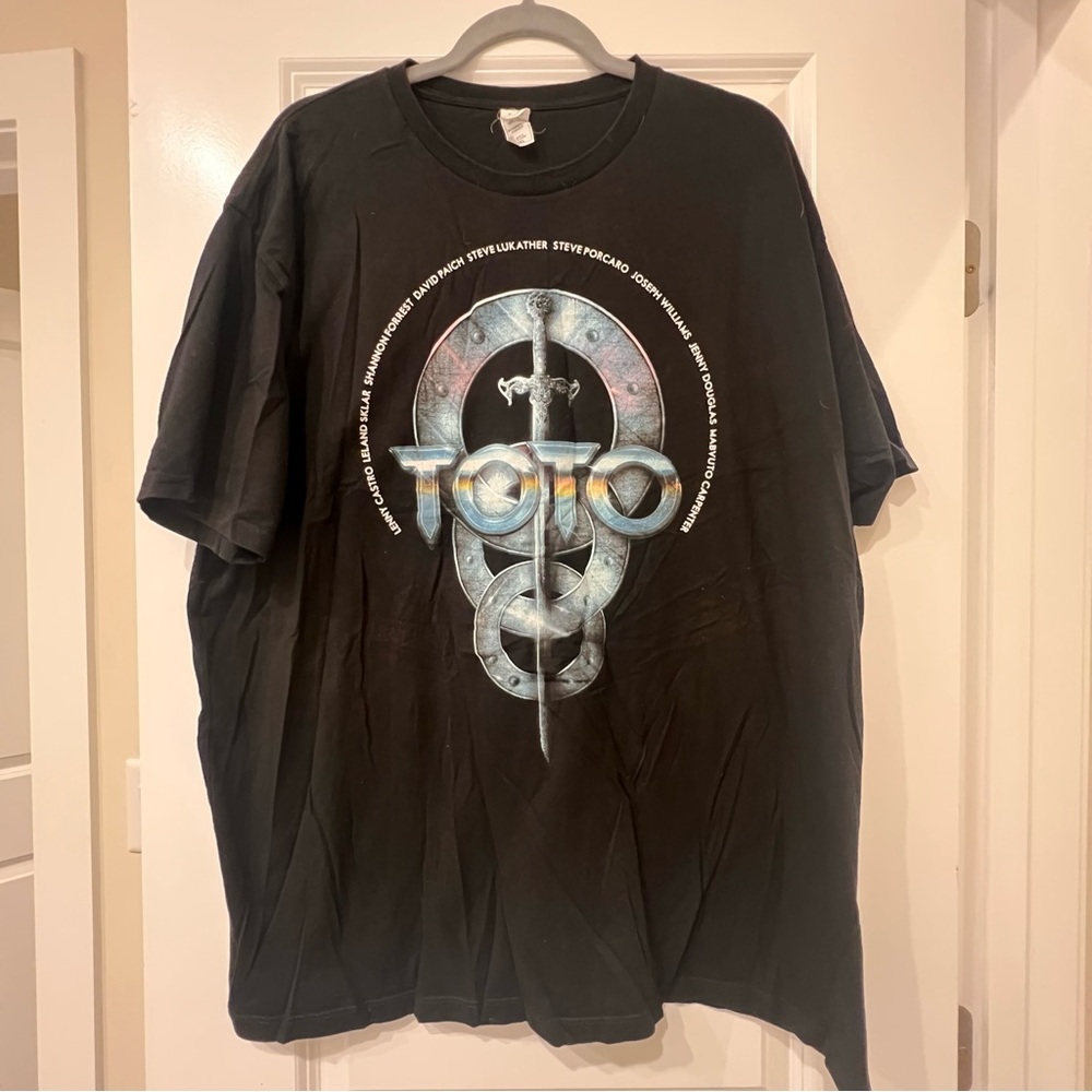 Toto Band Black Graphic T-Shirt for Men